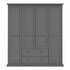 Paris Wardrobe with 4 Doors and 2 Drawers in Matt Grey